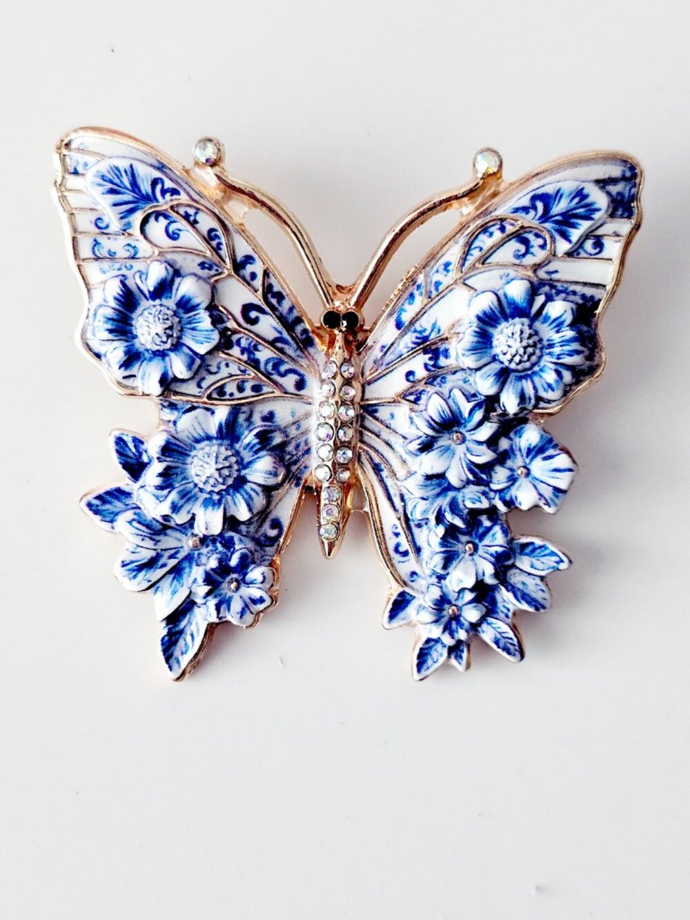 Enamel Butterfly Brooch